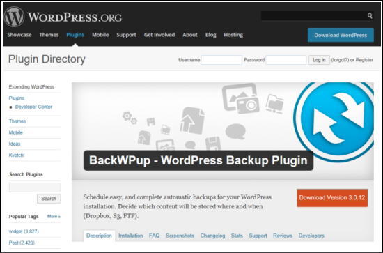 WordPressバックアッププラグイン「BackWPup」