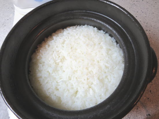 青天の霹靂米を土鍋で炊いてみた