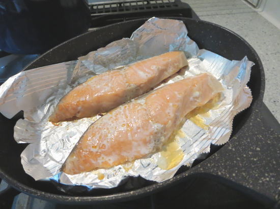 ベストコ IHオーバルグリルパンで焼き鮭