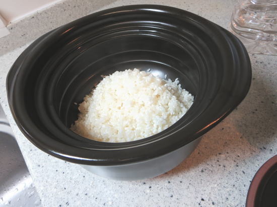 銀峯菊花 2合炊きご飯鍋にといだお米