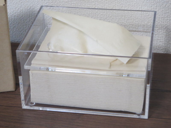 アクリルティシューボックス/卓上用(無印良品)