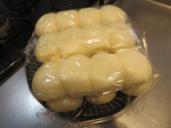 焼まんじゅうを電子レンジで温める